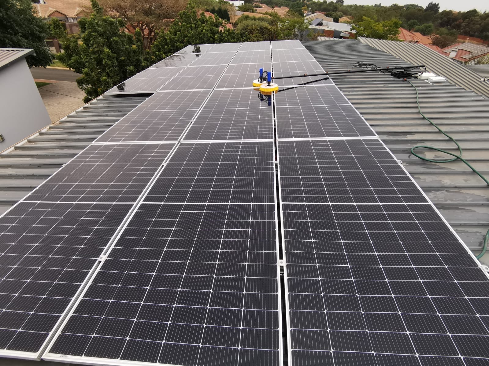 Large solar panel installation